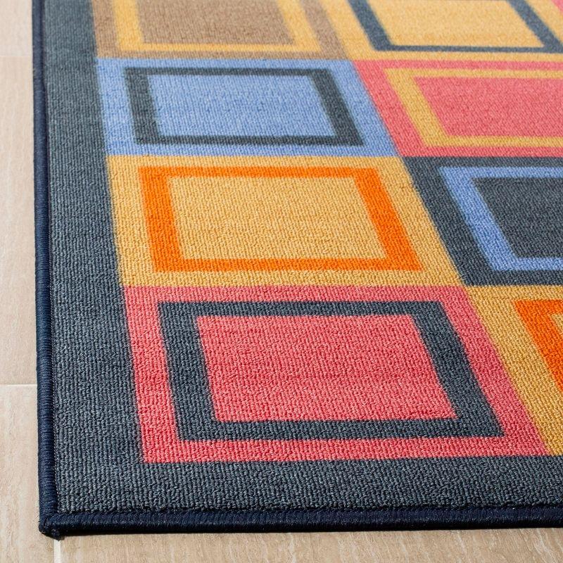 Metropolis Blue and Multicolor Geometric Area Rug