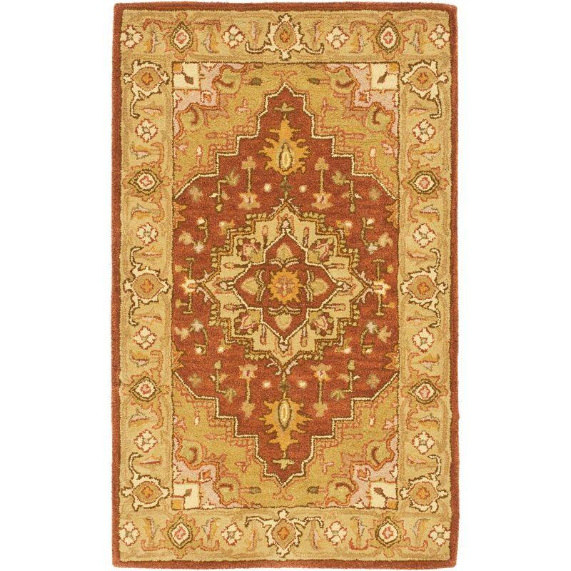 Heritage HG345 Hand Tufted Area Rug - Rust/Gold - 3'x5' - Safavieh.
