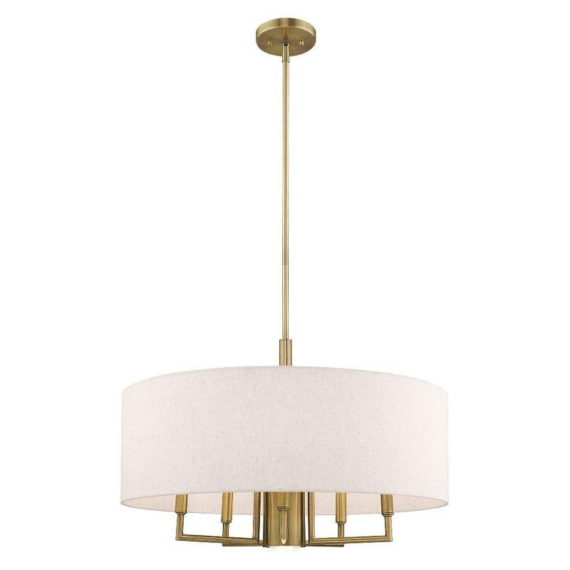 Livex Lighting Meridian 5 - Light Chandelier in  Antique Brass