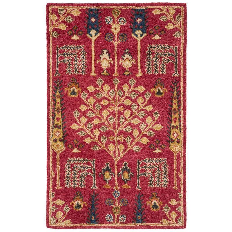 Heritage HG418 Hand Tufted Area Rug - Red/Multi - 3'x5' - Safavieh.