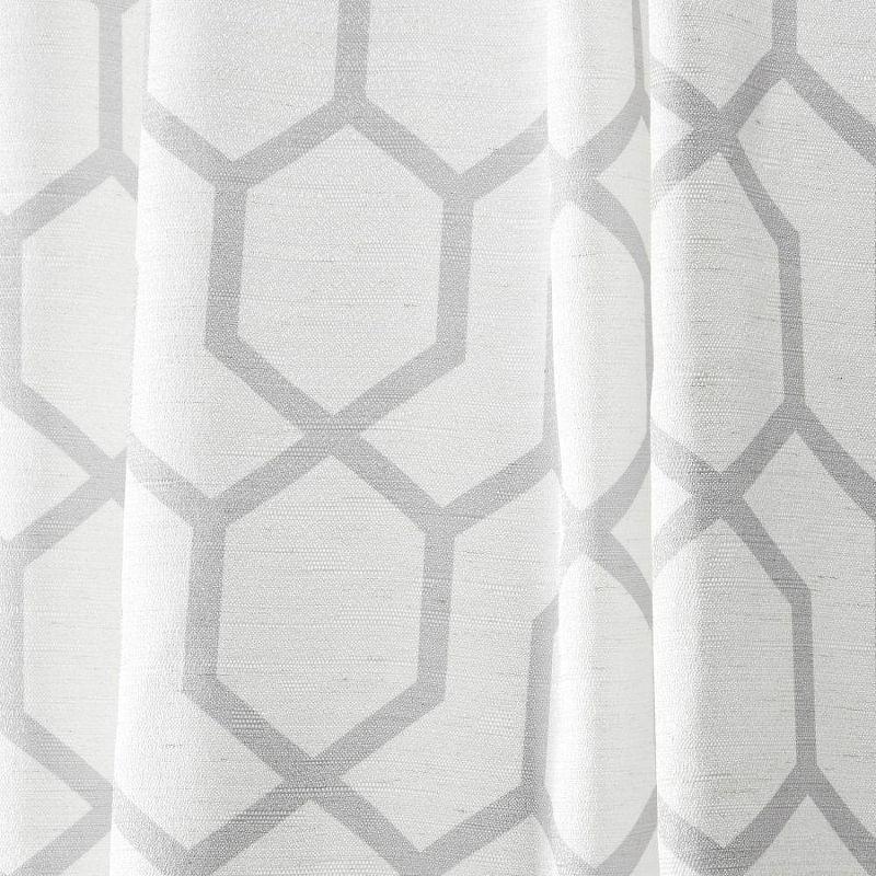 Nicole Miller Nicole Miller Hexa Geometric Print Hidden Tab/Rod Pocket Top Light Filtering Curtain Panel Pair (Set of 2)