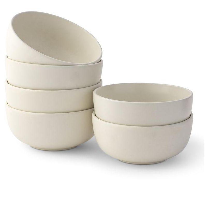 JoyJolt Mesa 6pc Stoneware Soup Bowl set (Set of 6)