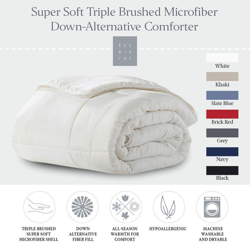 Twin White Microfiber Down-Alternative Comforter