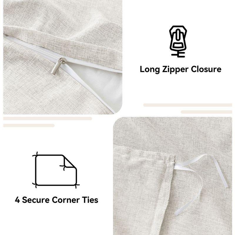 Faux Linen Duvet Cover Set