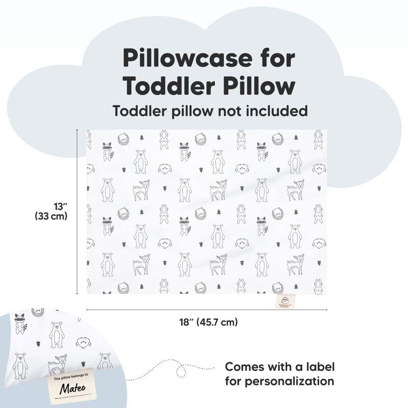 KeaBabies Toddler Pillowcase for 13X18 Pillow, Organic Toddler Pillow Case, Travel Pillow Case Cover (KeaFriends)