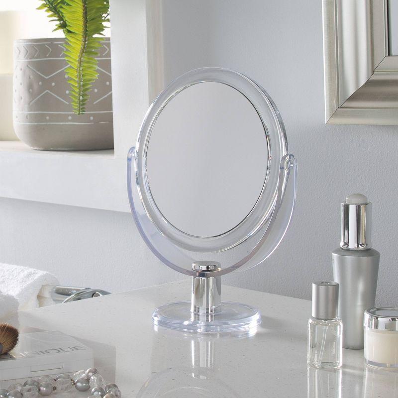 7" Vanity Rubberized 1X-10X Magnification Mirror Clear - Home Details