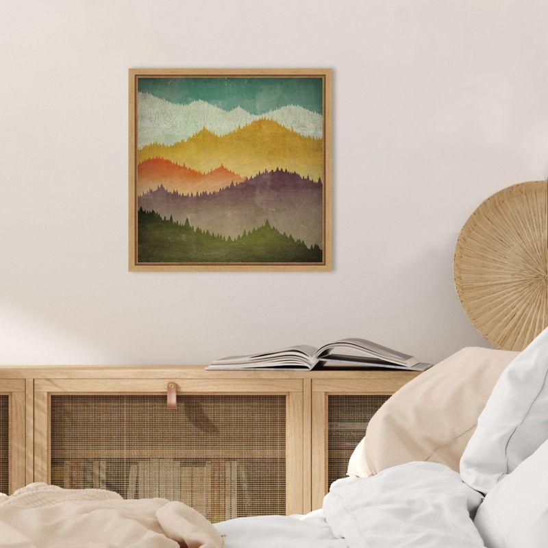 Amanti Art Mountain View by Ryan Fowler Canvas Wall Art Print Framed 16-in. x 16-in. in Sylvie Maple