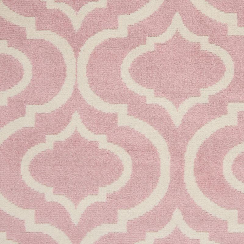 Nourison Jubilant 6' x 9' Pink Indoor Area Rug Moroccan Casual Trellis by Nourison