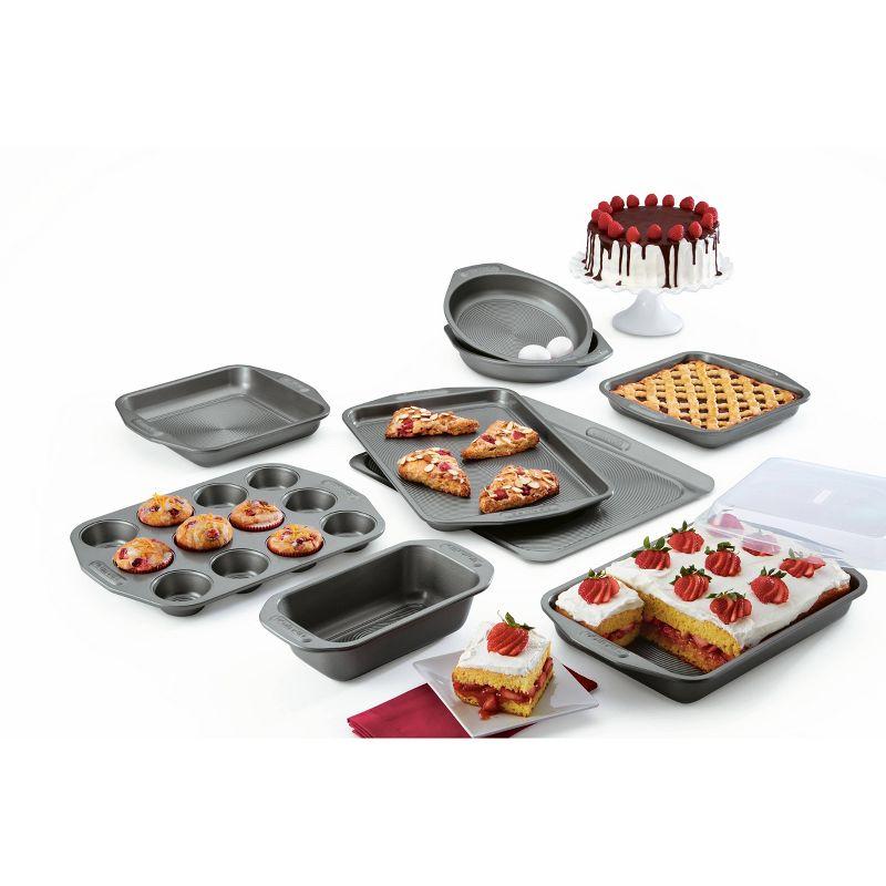 Circulon 10pc Bakeware Nonstick Set Gray: Steel Baking Pan & Cookie Sheet Set, Even-Heating, Dishwasher-Safe