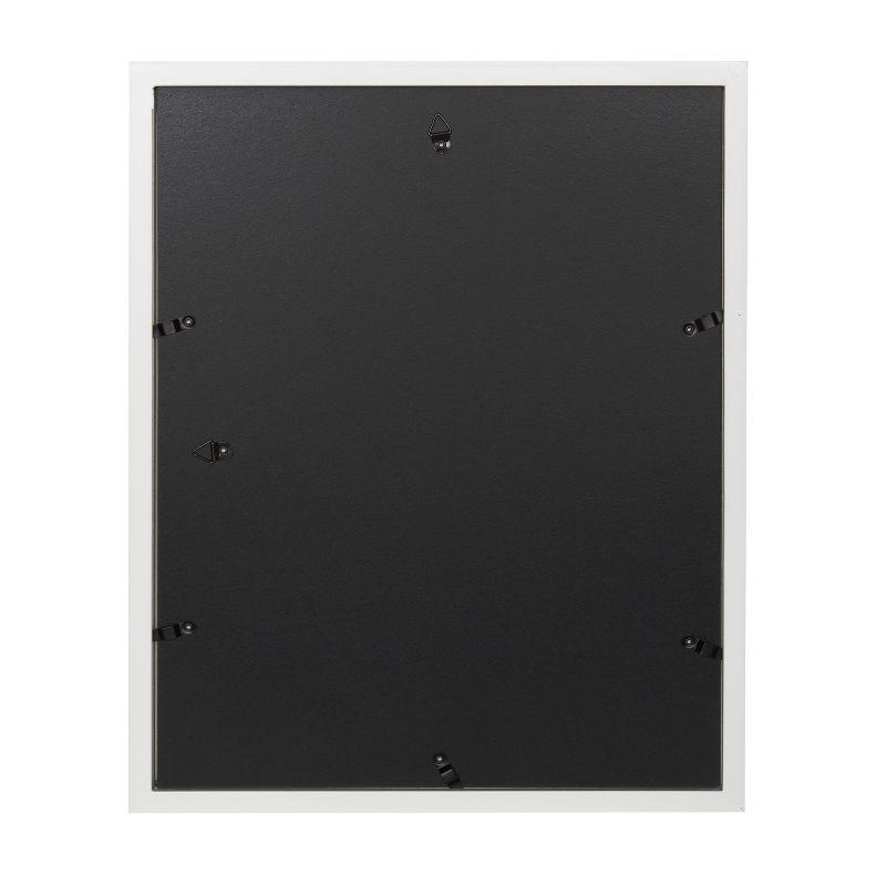 DesignOvation Gallery Rectangle Wood Wall Frame, 11x14 matted to 8x10, White