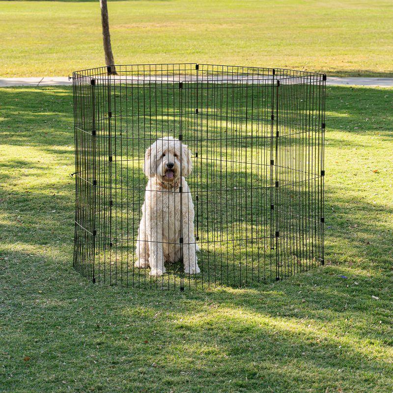 IRIS USA Exercise 8 Panel Wire Metal Pet Playpen for Dog