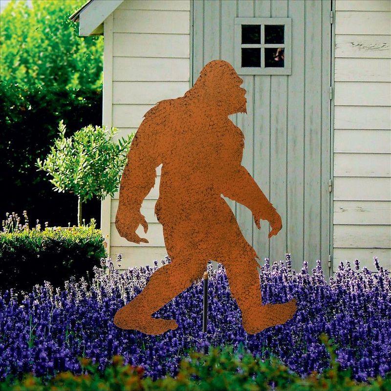 Bigfoot Yeti Silhouette Metal Garden Stake