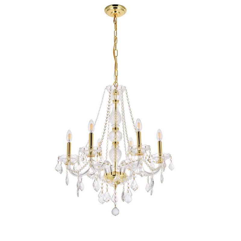 Elegant Lighting Verona 6 light Chrome Chandelier Clear Royal Cut Crystal