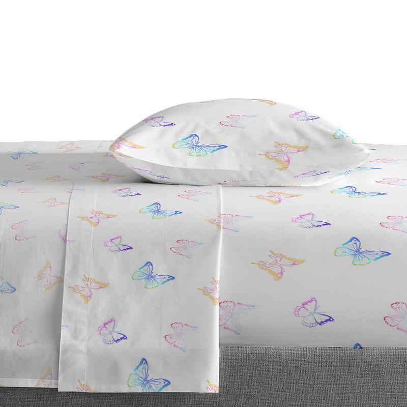 Saturday Park Saturday Park Ombre Butterflies 100% Organic Cotton Sheet Set