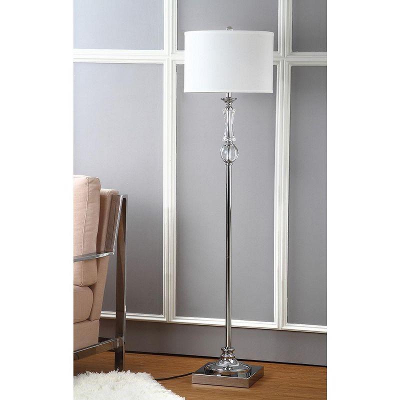 Canterbury 60'' Clear Crystal and Chrome Traditional Floor Lamp