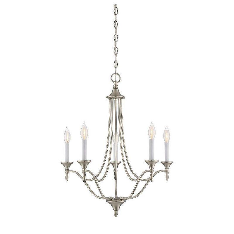 Herndon Satin Nickel 5-Light Transitional Chandelier