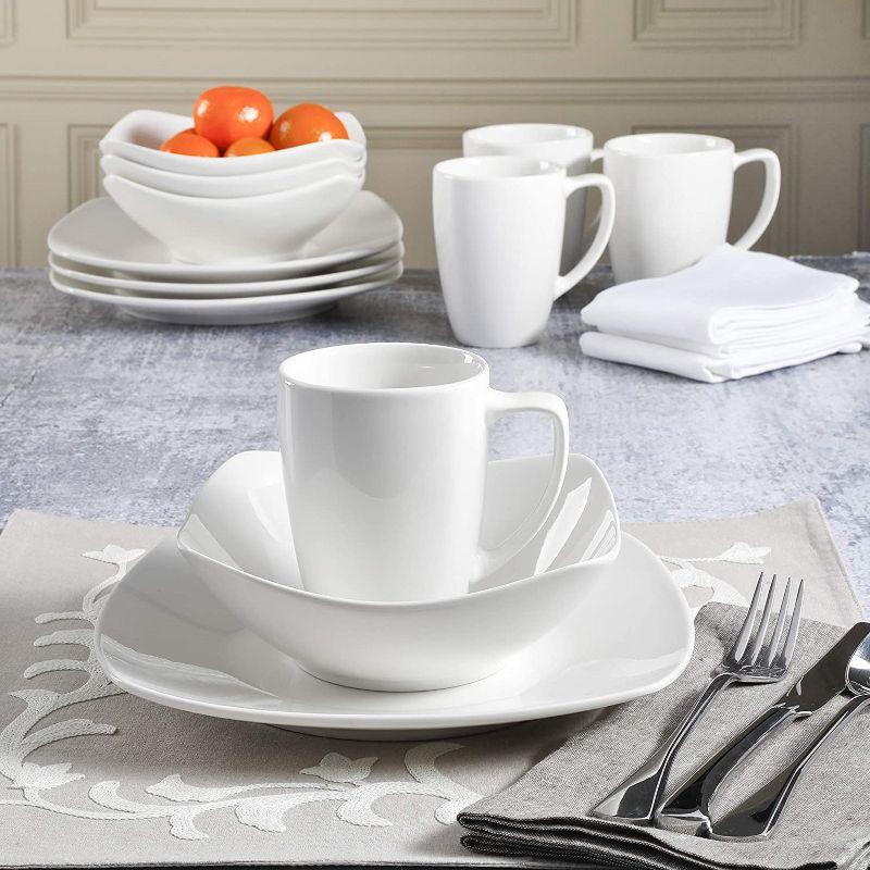 Zen Buffetware 12 Piece Dinnerware Set, White