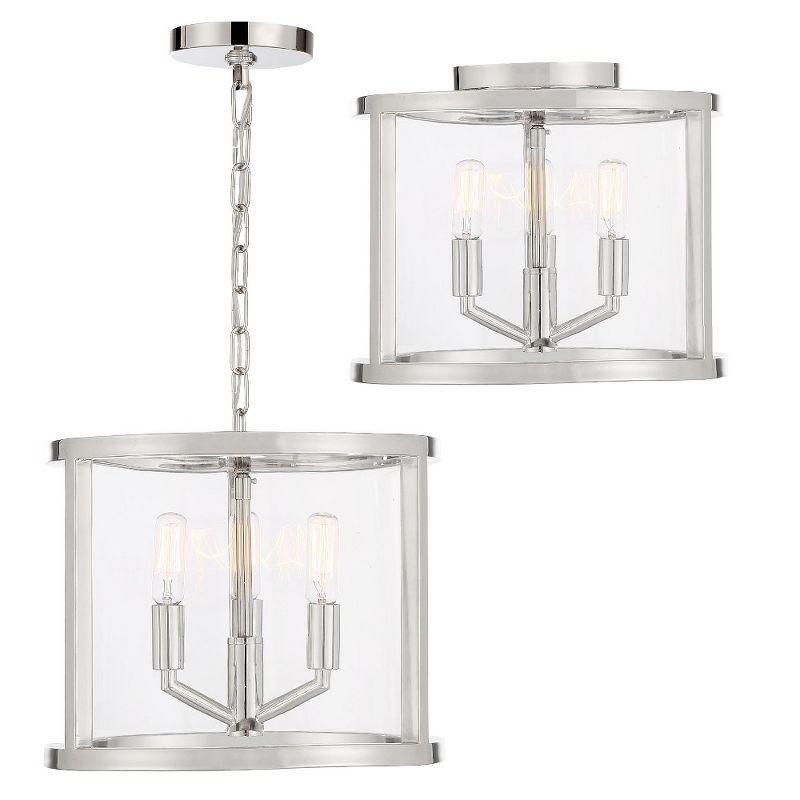 Crystorama Lighting Devon 3 - Light Flush Mount in  Polished Nickel