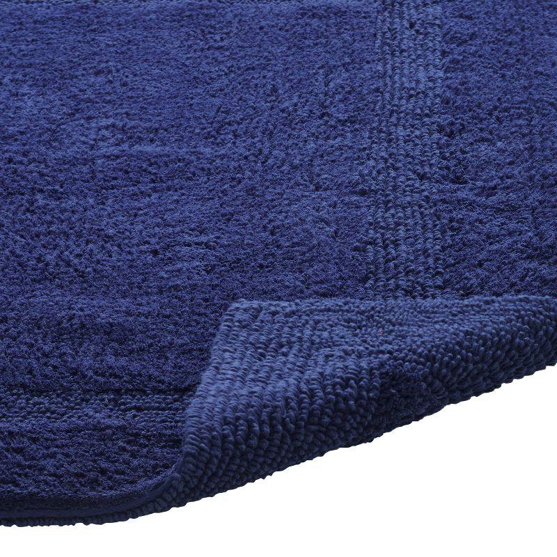 Annerose Collection 100% Cotton Reversible Machine Washable Bath Mats, Super Absorbent Bathroom Rugs