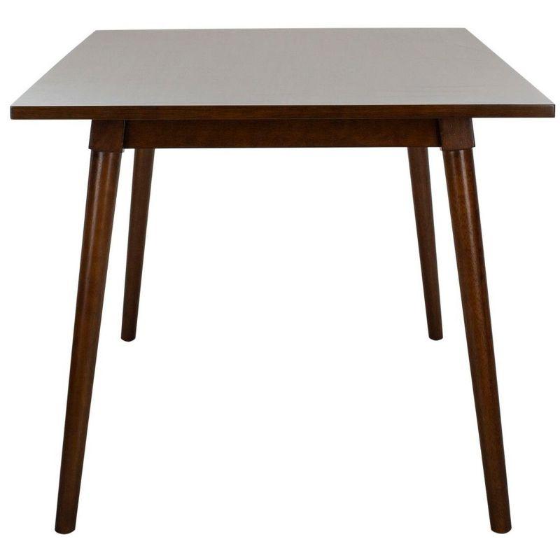 Classic Walnut Finish Rectangular Dining Table for Six