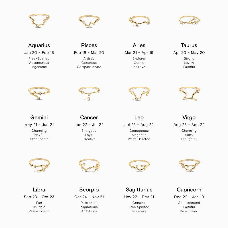 Constellation Zodiac Ring Sagittarius/Yellow Gold 5