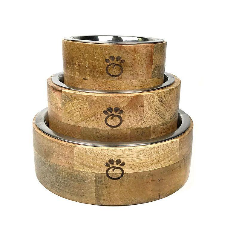 GF PET Mango Wood Dog Bowl