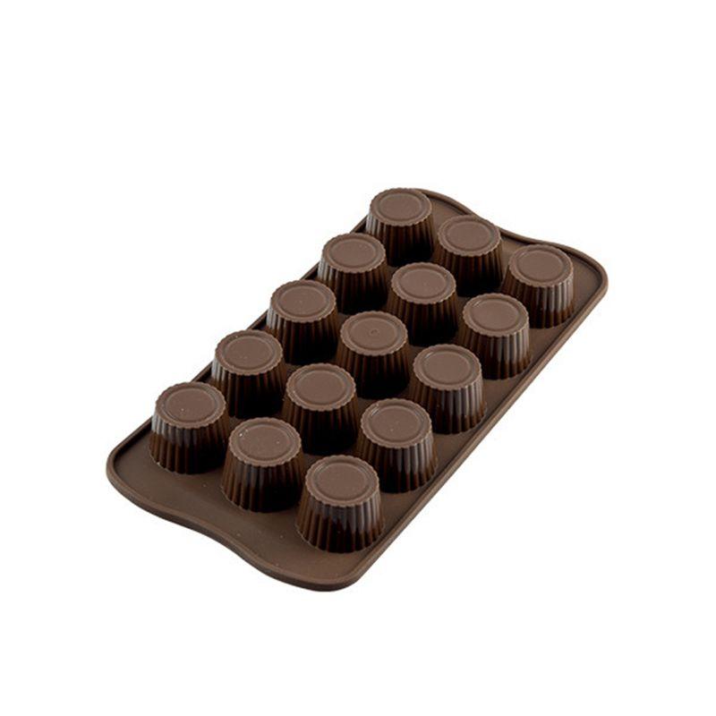 Brown Silicone 15-Cavity Chocolate Praline Mold