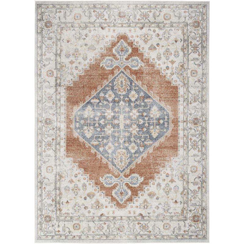 Nourison Astra Machine Washable Vintage Persian Indoor Rug Grey/Multi 4' x 6'