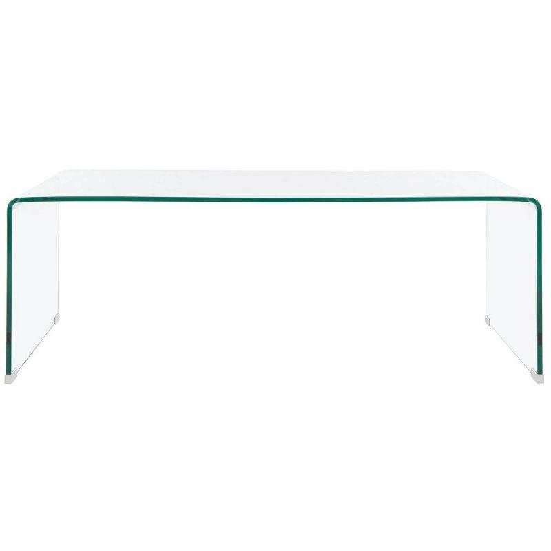 Willowith Glass Coffee Table - Clear - Safavieh