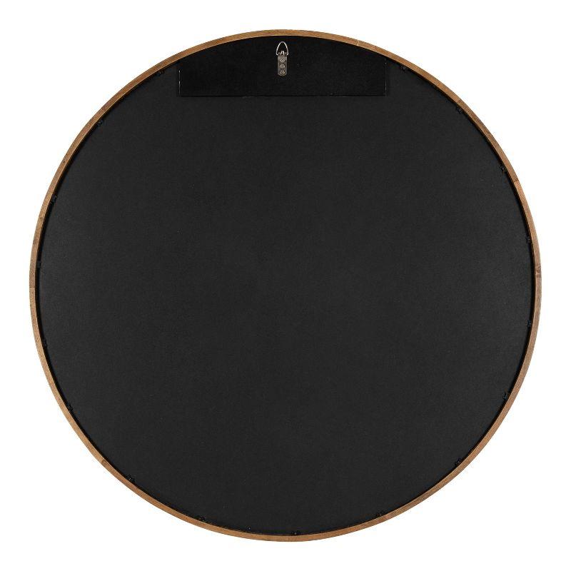 Kate and Laurel McLean Round Wood Framed Wall Mirror