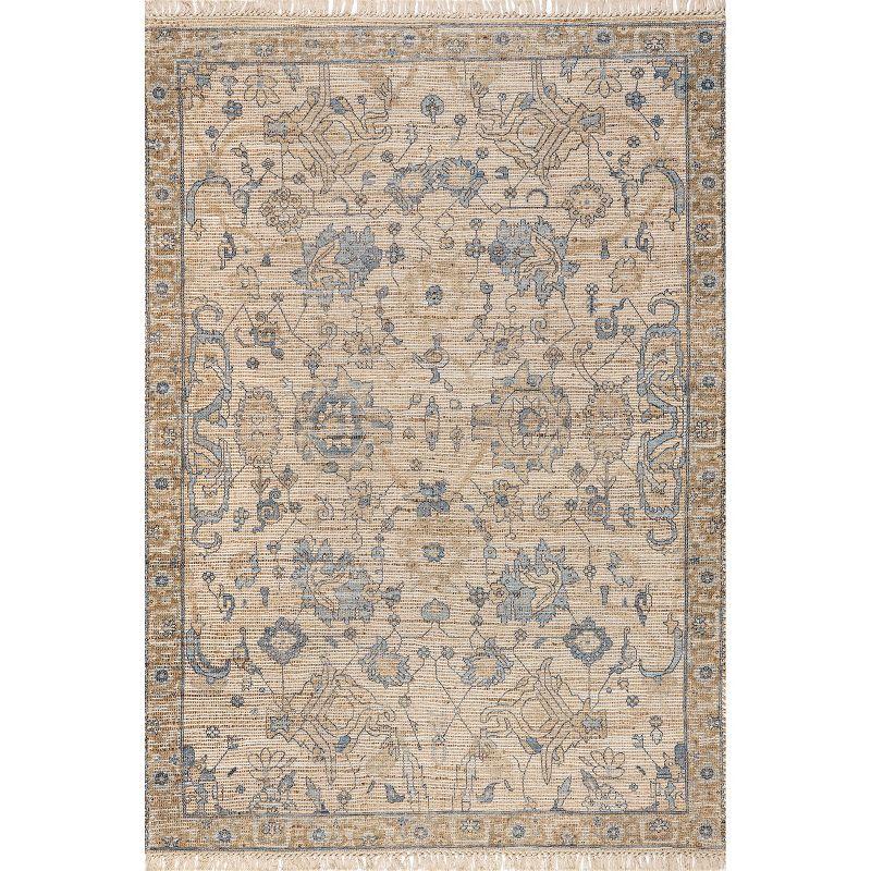 Lauren Liess x Rugs USA - Marigold Vintage Tasseled Area Rug, 6' x 9', Sand