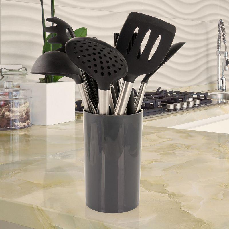 MegaChef 14 Piece Gray Silicone and Stainless Steel Cooking Utensils