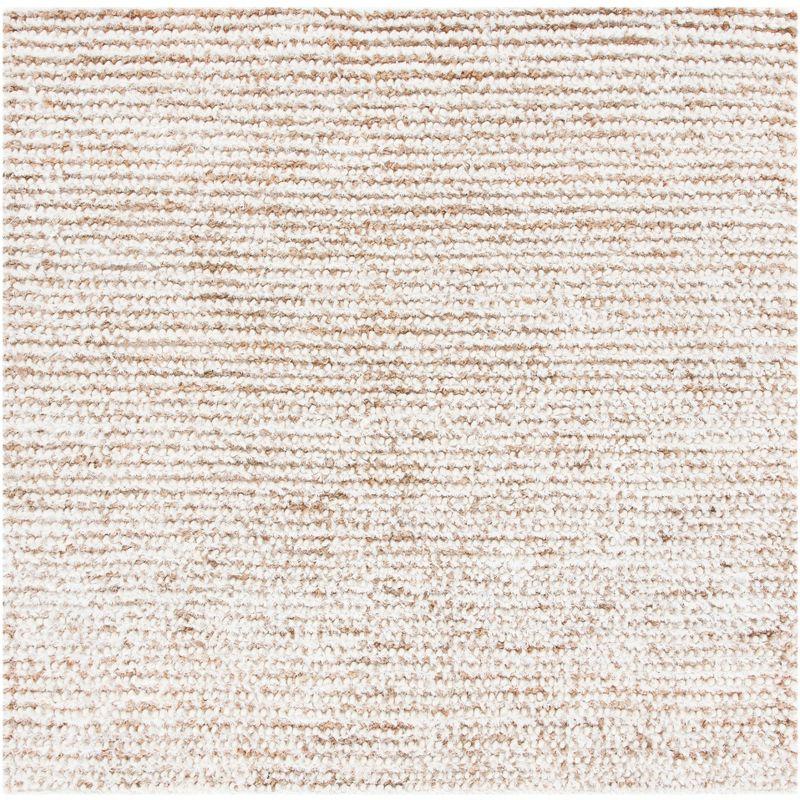 Classic Shag SG640 Hand Woven Area Rug - White/Beige - 7'x7' - Safavieh.