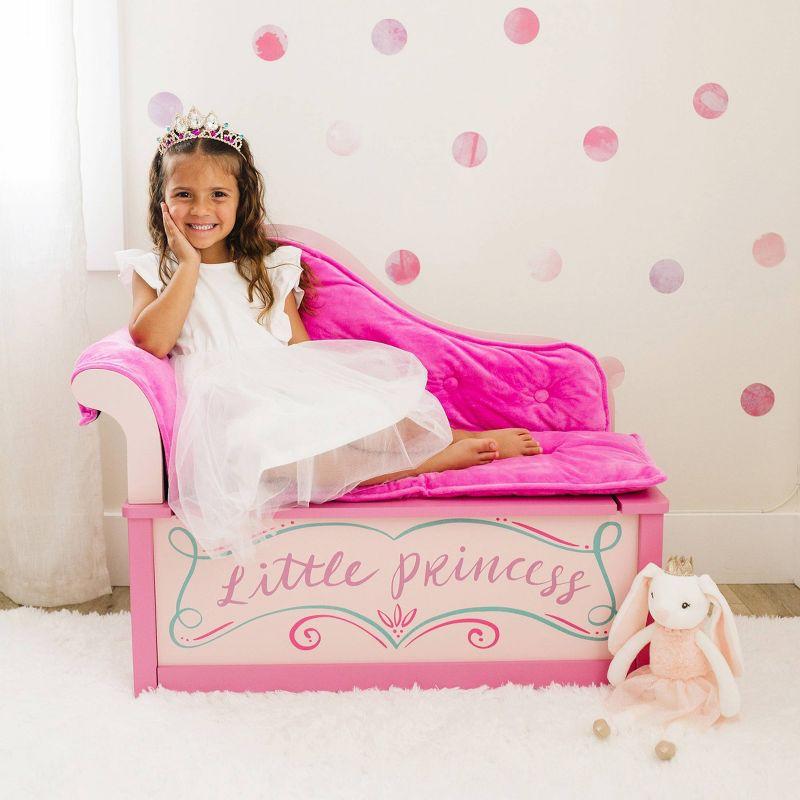 Princess Kids 12'' Hanging Chaise Lounger and Ottoman