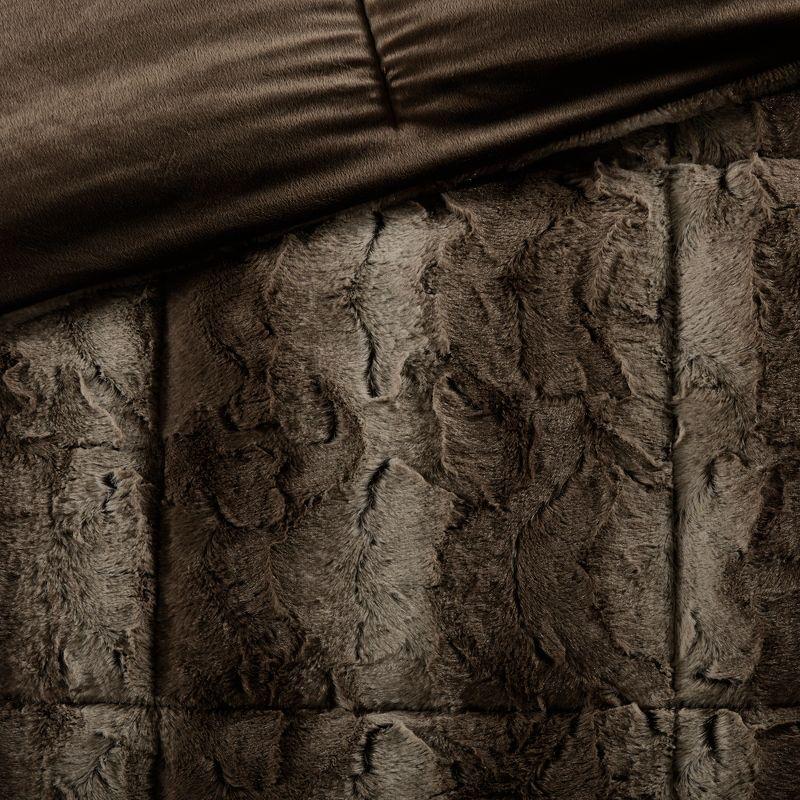 Madison Park Zuri Faux Fur Comforter Set