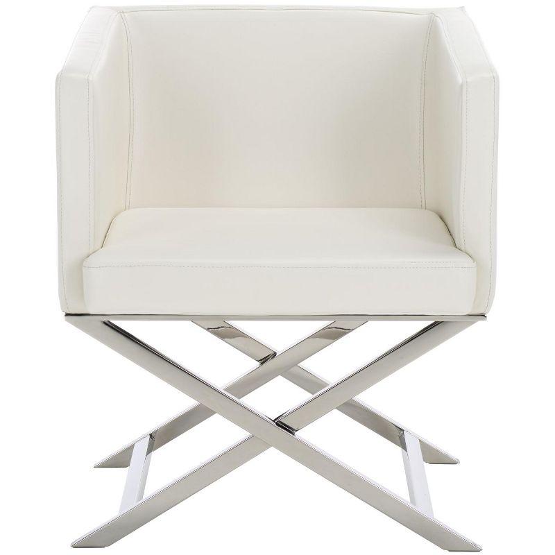 Celine Chair - FOX2033 - White/Chrome - Safavieh