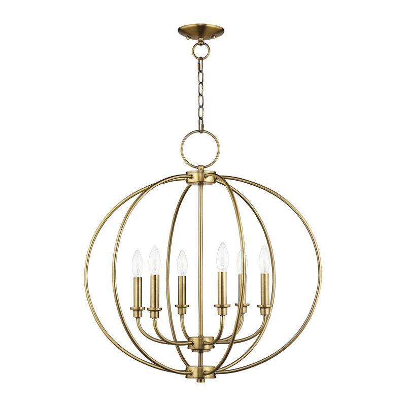 Livex Lighting Milania 6 - Light Chandelier in  Antique Brass