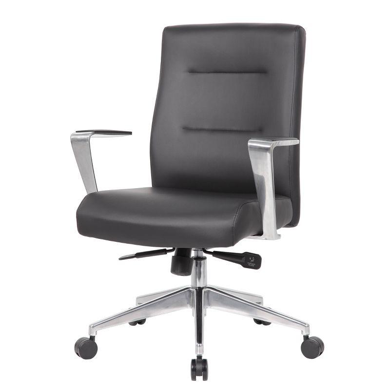 Boss Office Products Conference Chair Black: Ergonomic, Swivel, Lumbar Support, Adjustable Height