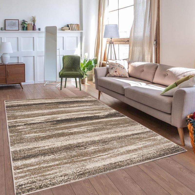 Abstract Brown Area Rug