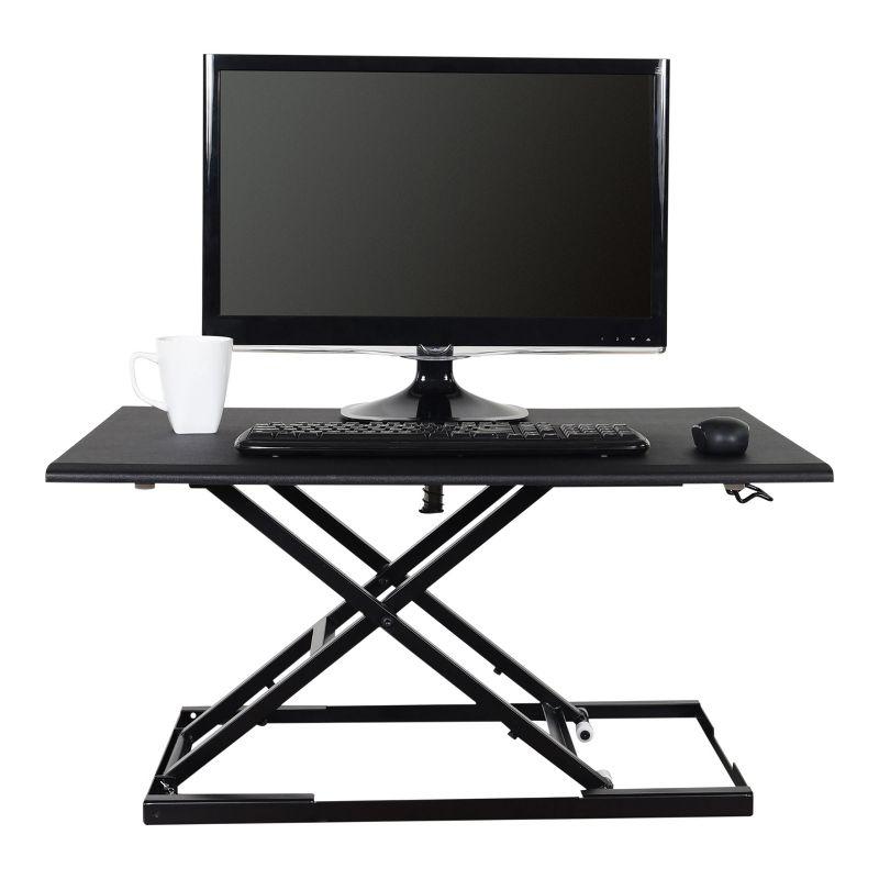 Stand Up Desk Store AirRise Adjustable Height Standing Desk Converter Monitor Stand (Black, 29")