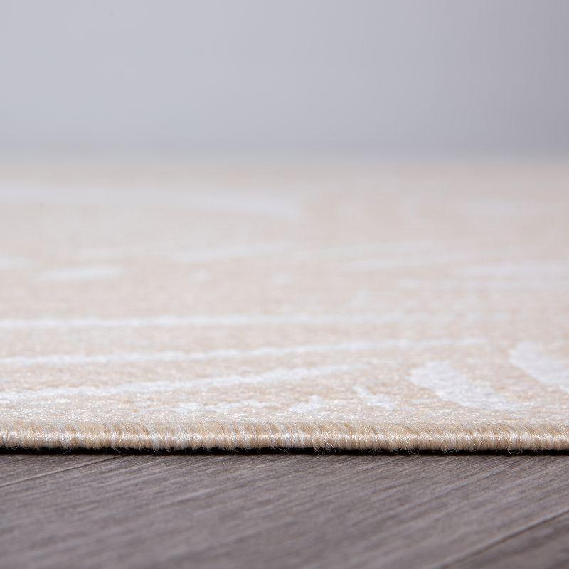 World Rug Gallery Contemporary Palm Leaf Textured Flat Weave Indoor/Outdoor Area Rug - NATURAL 2'x7'