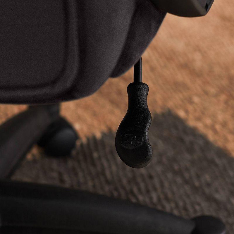 ErgoFlex Black Twill Executive Office Chair with Lumbar Support