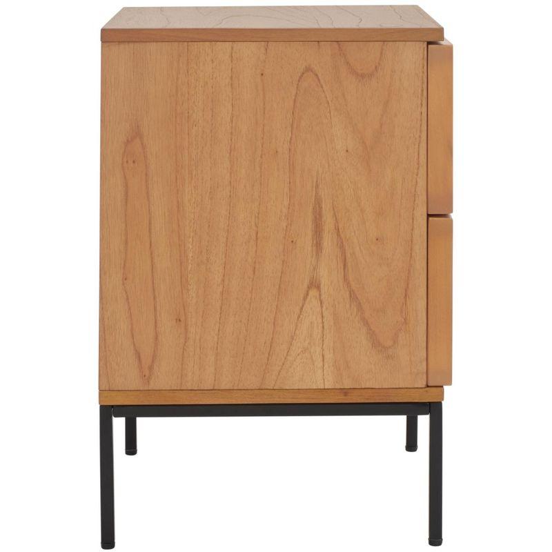 Zadie 2 Drawer Rattan Nightstand - NST5007 - Natural/Black - Safavieh