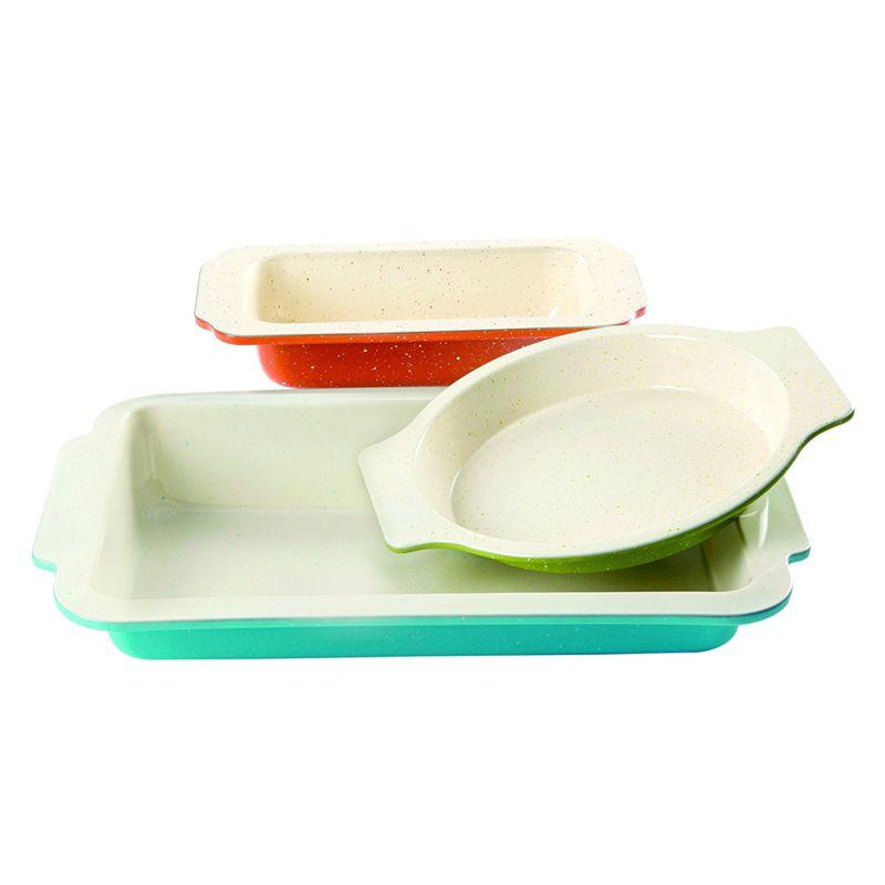 Colorsplash Gibson Home 3 Piece Non-Stick Imbue Bakeware Set