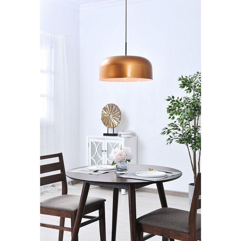 Elegant Lighting Etude 1 light satin gold Pendant