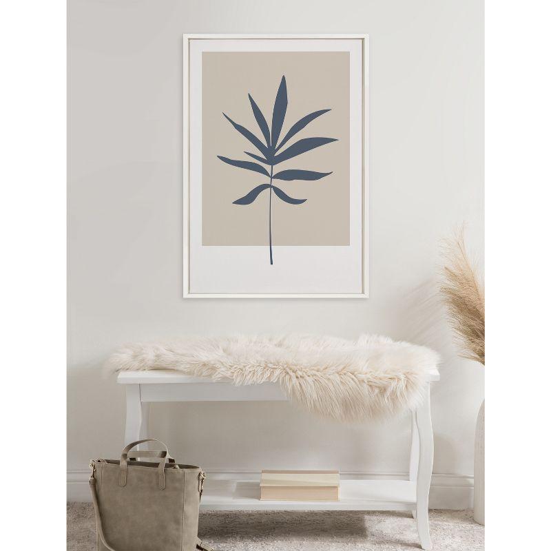 Kate & Laurel All Things Decor 23"x33" Sylvie Muted Colorblock Botanical Leaf Framed Wall Art by The Creative Bunch Studio White