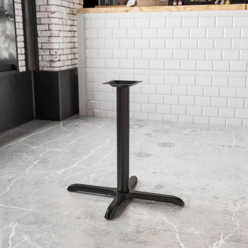 Beverly 22" x 22" Restaurant Table X-Base with 3" Dia. Table Height Column