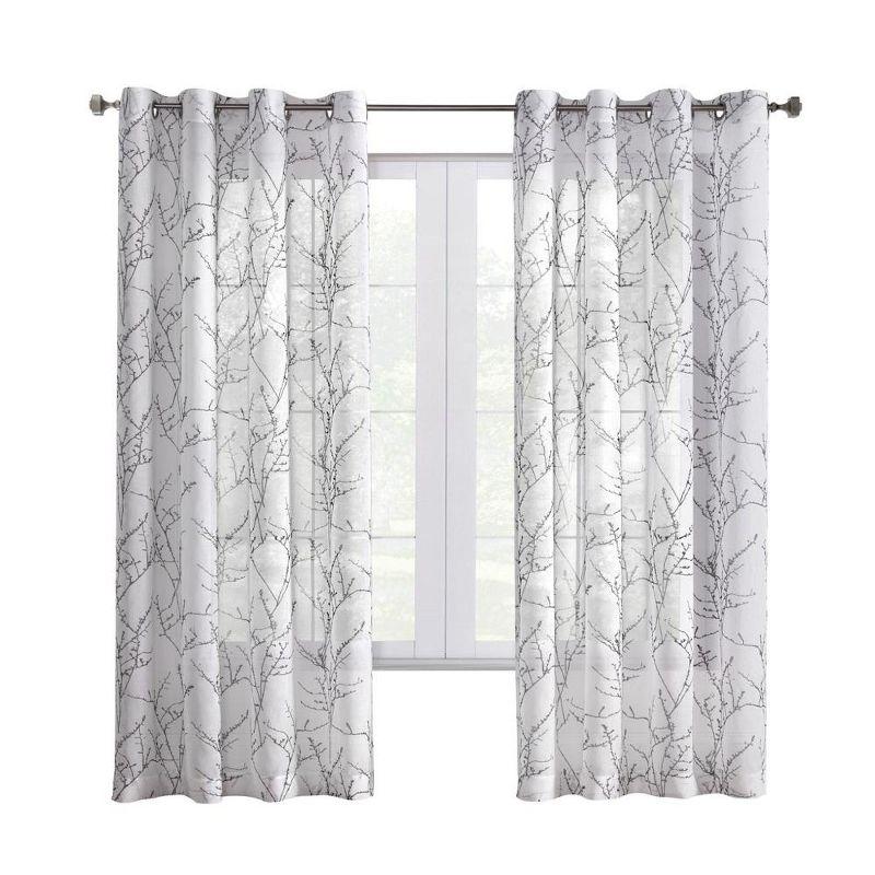 Commonwealth Lisette Grommet Curtain Panel Window Dressing - 52x84", White