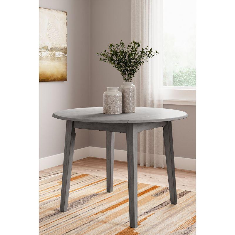 Signature Design by Ashley Casual Shullden Drop Leaf Dining Table  Gray