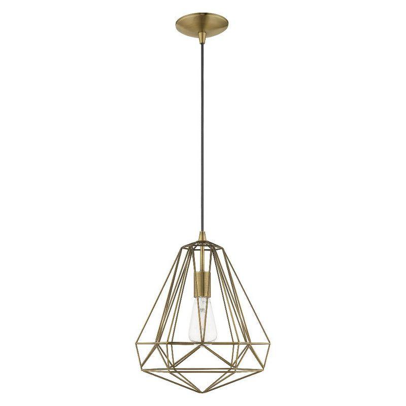 Livex Lighting Knox 1 - Light Pendant in  Antique Brass